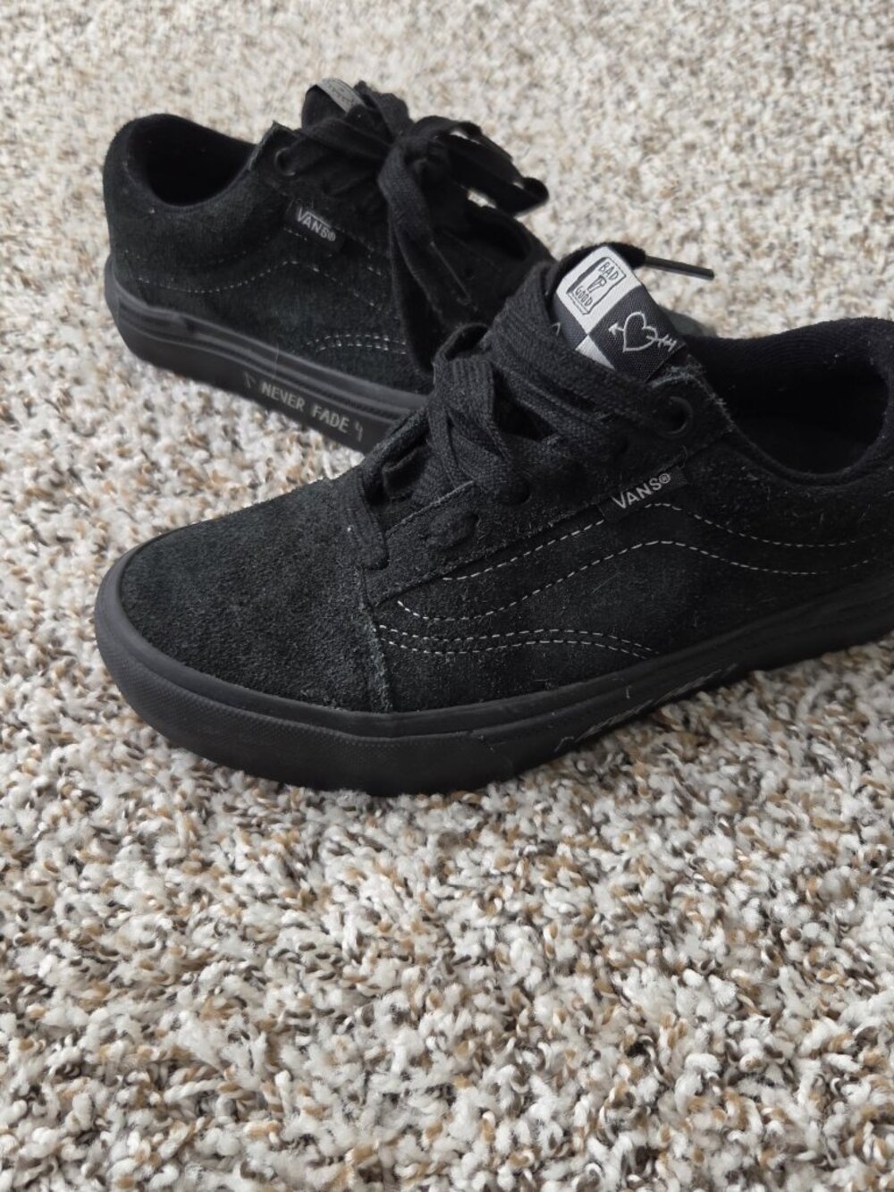 Vans Old Skool Pro BMX x Cult Never Fade Black Suede 3.5
